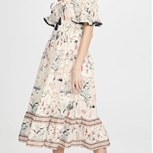 Tory Burch Printed Smocked Dress NWT